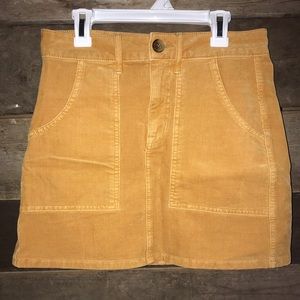 Corduroy mini skirt